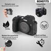 Picture of STSEETOP Camera Case for Canon R5 - Silicone Protective DSLR Skin Cover, Detachable Cage, Shockproof, Dustproof (Black)