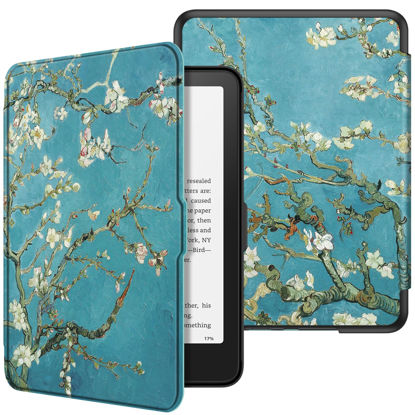 Picture of Fintie Case for 7" All-New Kindle Paperwhite (12th Generation, 2024) and Kindle Colorsoft Signature Edition - Slim Lightweight Shell PU Leather Protective Cover with Auto Sleep/Wake, Blossom
