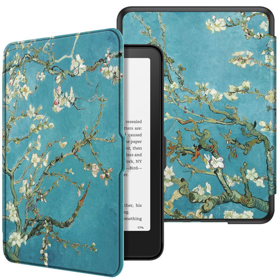 Picture of Fintie Case for 7" All-New Kindle Paperwhite (12th Generation, 2024) and Kindle Colorsoft Signature Edition - Slim Lightweight Shell PU Leather Protective Cover with Auto Sleep/Wake, Blossom