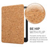 Picture of kwmobile Cork Case Compatible with Amazon Kindle Paperwhite (12. Gen 2024) / Kindle Colorsoft - Book Style Protective e-Reader Flip Cover Folio Case - Light Brown