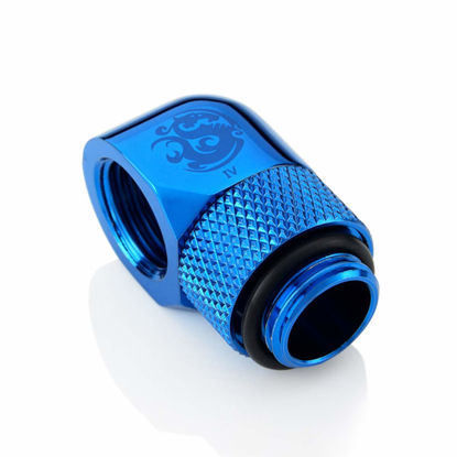 Picture of Bitspower Inner G1/ 4 Inch Sled Dual Rotary (360 Degree Rotation) 90 Degree Angle Extender Sparkle Black