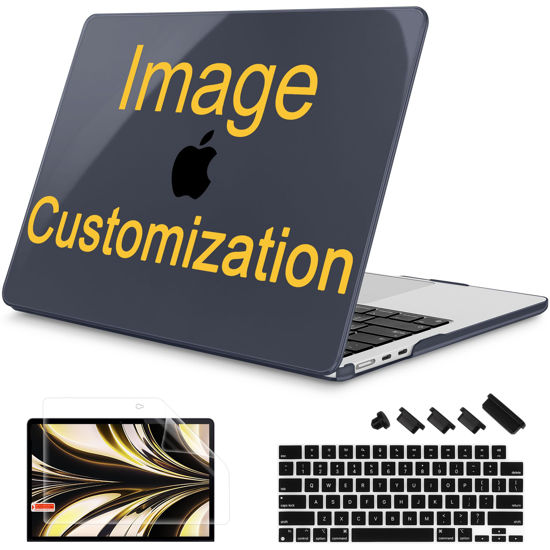 Picture of Mektron Custom Personalized Photo Case for MacBook Air 13.6 Inch 2022 2023 2024 Release A2681 M2/A3113 M3 Chip with Liquid Retina Display Touch ID, DIY Plastic Hard Shell Cover for MacBook Air 13.6"