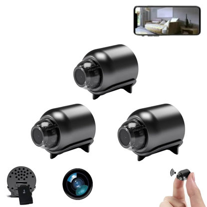 Picture of LBHGRMF Mini Camera, Mini Camera Wireless,Cheerchest Camera, Mini 5g Wireless WiFi Camera 1080p Hd, Mini Wireless WiFi Camera 1080p Hd,Comes with 8g Memory Card (3 pcs)