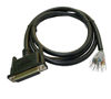 Picture of CompuCablePlusUSA.com Best Industrial Serial DB25 D-Sub 25 Pin Female RS232 Serial Cable with Bare Wire - 28 AWG with Black PVC Jacket (Female, 5 Feet)