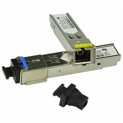 Picture of MOOKEENONE 1 Pair 3KM SC Connector SFP Module, 1.25G Single-Mode Fiber SC Simplex Connector 1000BASE BiDi 1310nm/1550nm 3km SFP Transceiver Module SFP-BX03-D