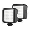 Picture of Andoer W49 Mini Interlock Camera LED Panel Light Dimmable Camcorder Video Lighting With Shoe Mount Adapter for Canon Nikon Sony A7 DSLR Pack of 2pcs