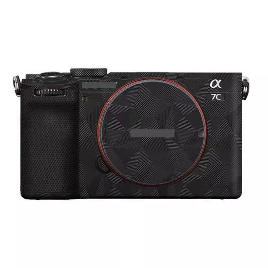 Picture of Camera Skin Wrap A7C2 Anti-Scratch Sticker Coat Vinly Protective Film Body Protector Decals Cover for Sony A7CR A7C II (Triangle Black)