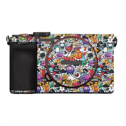Picture of Camera Skin Wrap A7C2 Anti-Scratch Sticker Coat Vinly Protective Film Body Protector Decals Cover for Sony A7CR A7C II (Graffiti White)