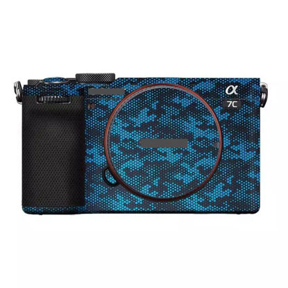 Picture of Camera Skin Wrap A7C2 Anti-Scratch Sticker Coat Vinly Protective Film Body Protector Decals Cover for Sony A7CR A7C II (Mamba Blue)