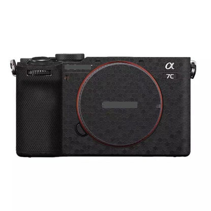 Picture of Camera Skin Wrap A7C2 Anti-Scratch Sticker Coat Vinly Protective Film Body Protector Decals Cover for Sony A7CR A7C II (Honeycomb Black)