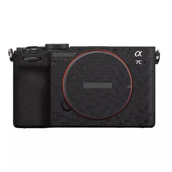 Picture of Camera Skin Wrap A7C2 Anti-Scratch Sticker Coat Vinly Protective Film Body Protector Decals Cover for Sony A7CR A7C II (Honeycomb Black)