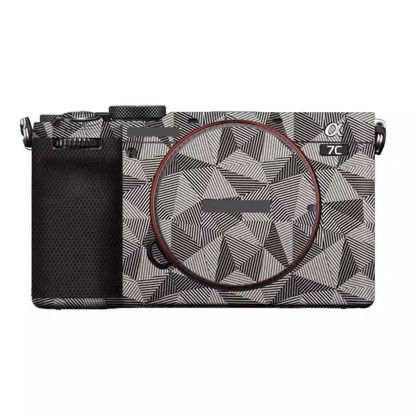 Picture of Camera Skin Wrap A7C2 Anti-Scratch Sticker Coat Vinly Protective Film Body Protector Decals Cover for Sony A7CR A7C II (Triangle Titanium)