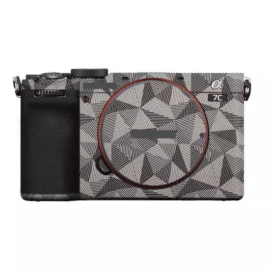 Picture of Camera Skin Wrap A7C2 Anti-Scratch Sticker Coat Vinly Protective Film Body Protector Decals Cover for Sony A7CR A7C II (Triangle Titanium)