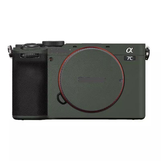 Picture of Camera Skin Wrap A7C2 Anti-Scratch Sticker Coat Vinly Protective Film Body Protector Decals Cover for Sony A7CR A7C II (Leather Green)