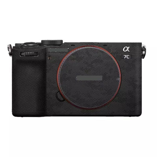 Picture of Camera Skin Wrap A7C2 Anti-Scratch Sticker Coat Vinly Protective Film Body Protector Decals Cover for Sony A7CR A7C II (Mamba Black)