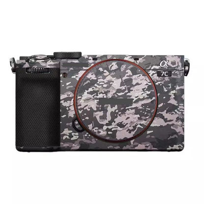 Picture of Camera Skin Wrap A7C2 Anti-Scratch Sticker Coat Vinly Protective Film Body Protector Decals Cover for Sony A7CR A7C II (Field Camouflage)