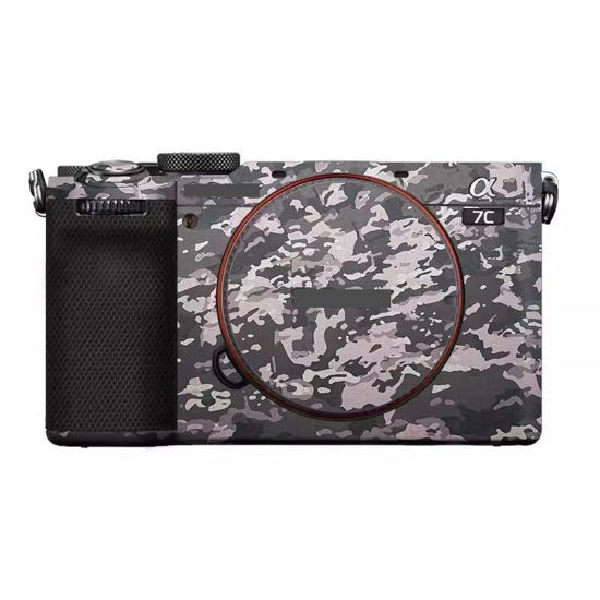 Picture of Camera Skin Wrap A7C2 Anti-Scratch Sticker Coat Vinly Protective Film Body Protector Decals Cover for Sony A7CR A7C II (Field Camouflage)