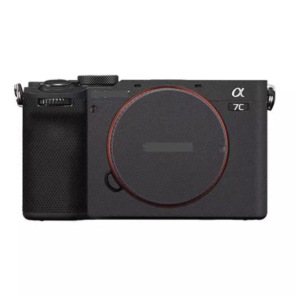 Picture of Camera Skin Wrap A7C2 Anti-Scratch Sticker Coat Vinly Protective Film Body Protector Decals Cover for Sony A7CR A7C II (Leather Black)