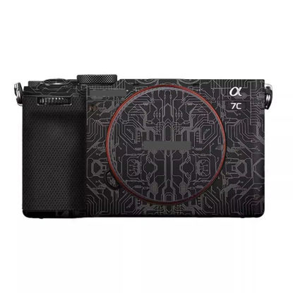 Picture of Camera Skin Wrap A7C2 Anti-Scratch Sticker Coat Vinly Protective Film Body Protector Decals Cover for Sony A7CR A7C II (Circuit Titanium)