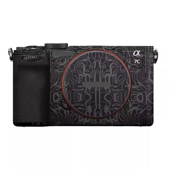 Picture of Camera Skin Wrap A7C2 Anti-Scratch Sticker Coat Vinly Protective Film Body Protector Decals Cover for Sony A7CR A7C II (Circuit Titanium)