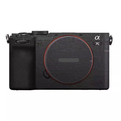 Picture of Camera Skin Wrap A7C2 Anti-Scratch Sticker Coat Vinly Protective Film Body Protector Decals Cover for Sony A7CR A7C II (Circuit Black)