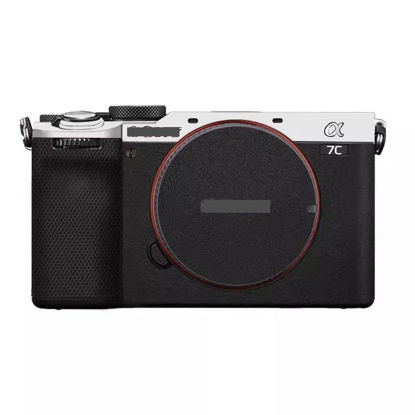 Picture of Camera Skin Wrap A7C2 Anti-Scratch Sticker Coat Vinly Protective Film Body Protector Decals Cover for Sony A7CR A7C II (Silver+Frosted Black)