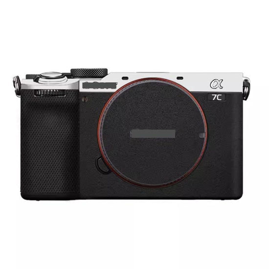 Picture of Camera Skin Wrap A7C2 Anti-Scratch Sticker Coat Vinly Protective Film Body Protector Decals Cover for Sony A7CR A7C II (Silver+Frosted Black)