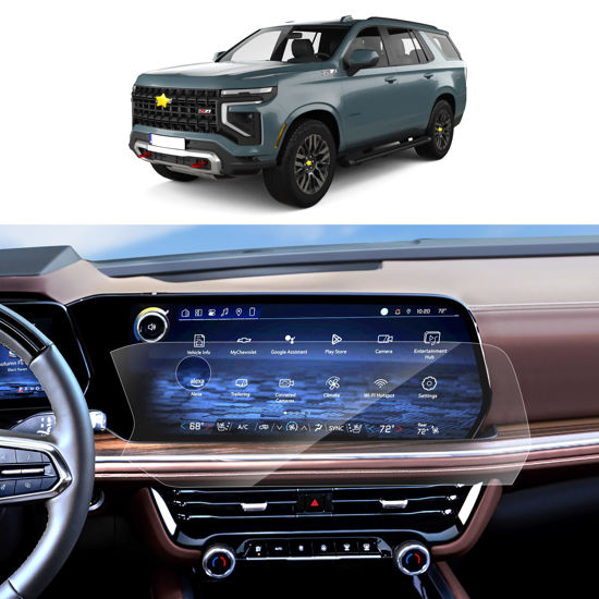 Picture of SKTU 2Pcs for 2025 Chevy Tahoe Accessories Screen Protector 2025 Chevy Suburban 17.7 Inch for 2025+ Chevrolet Tahoe/ Chevrolet Suburban 17.7-Inch Navigation Screen [Ultra Clear, Anti-Glare & Scratch] 2025 Chevy Tahoe 2025 Chevy Suburban Accessories