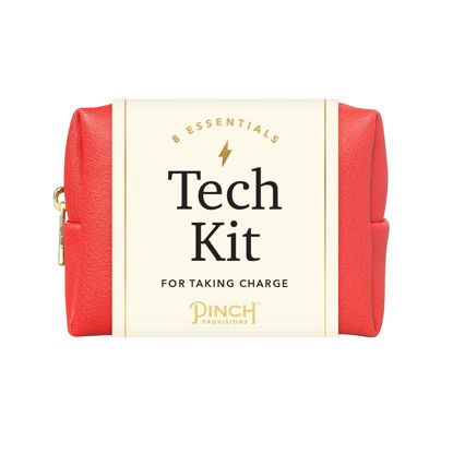 Picture of Pinch Provisions Mid-Size Tech Kit, Includes 8 Professional Technology Essentials, Perfect for Remote Work, Personal Office Accessories, & Gifting at Work (Poppy Red)