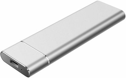 Picture of Portable 2TB External Hard Drive, Slim External Hard Drive, Computer Backup Small Disk USB 3.1/Type-C for PC, Mac, Desktop, Laptop (2TB-Silver)