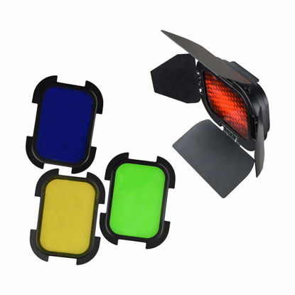 Picture of Godox Barndoor Kit with 4 Color Gels for AD200 Speedlight Head - USA Dealer