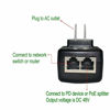 Picture of Jeirdus 4-Pack 48V 0.5A Passive Power Over Ethernet Power Supply PoE Injector Ethernet Adapter with Wall Plug IEEE 802.3af Compliant 10/100Mbps for IP Cameras, AP and Other Various appliances