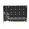Picture of M.2 PCIe Adapter, 4 Port M.2 NVMe SSD to PCIE X16 M Key Hard Drive Converter Reader Expansion Card