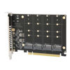 Picture of M.2 PCIe Adapter, 4 Port M.2 NVMe SSD to PCIE X16 M Key Hard Drive Converter Reader Expansion Card