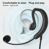 Picture of Call Center Headset, Single-Sided Ear-Hook USB Customer Service Headphones Telephone Communication Operator Earphone with Mic Supports Volume Adjustment for Skype, Professional Call Box, VOIP Net Call