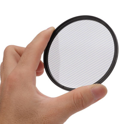 Picture of 82MM Aluminum Frame Streak Special Effects Filter Digital Camera Filter Lens Cinematic Effect Lens Filter Anti Glare Filter That Turns Spot Light Into Brushed Lines (Blue Stripe)
