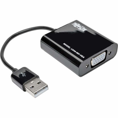 Picture of Eaton TRIPP LITE USB to VGA Adapter Multi Monitor External Video Converter, Built-in USB Type-A 2.0 Cable, 1080p @ 60Hz -Windows, Mac & Ubuntu Compatible, 3-Year Warranty (U244-001-VGA)
