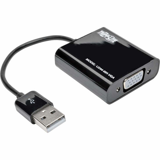 Picture of Eaton TRIPP LITE USB to VGA Adapter Multi Monitor External Video Converter, Built-in USB Type-A 2.0 Cable, 1080p @ 60Hz -Windows, Mac & Ubuntu Compatible, 3-Year Warranty (U244-001-VGA)