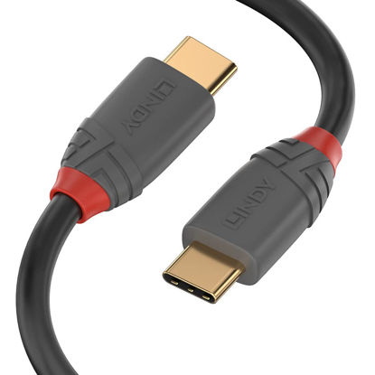 Picture of Lindy 0.5m USB 3.2 Type C Cable, 5A PD, Anthra Line