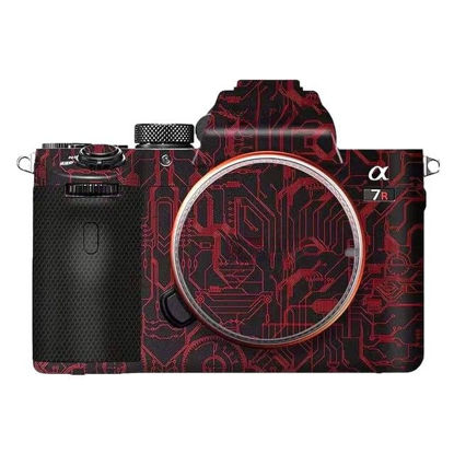 Picture of JERXTTON Anti-Scratch Camera Cover Skin Sticker for Sony Alpha A7RV A7R5 A7RM5 Protector Vinyl Film Skin Protective Decoration (Circuit Red)