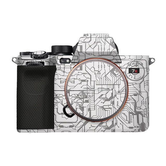 Picture of JERXTTON Anti-Scratch Camera Cover Skin Sticker for Sony Alpha A7RV A7R5 A7RM5 Protector Vinyl Film Skin Protective Decoration (Circuit White)