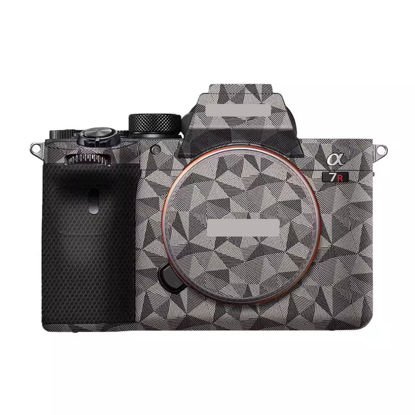 Picture of Camera Skin for Sony A7RIV A7R IV Anti-Scratch Vinyl Wrap Cartoon Film Body Protector Coat Photography Accessories Sticker(Triangle Titanium)