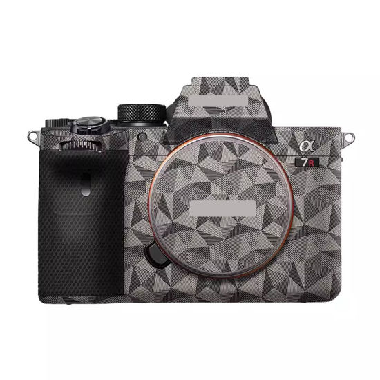 Picture of Camera Skin for Sony A7RIV A7R IV Anti-Scratch Vinyl Wrap Cartoon Film Body Protector Coat Photography Accessories Sticker(Triangle Titanium)
