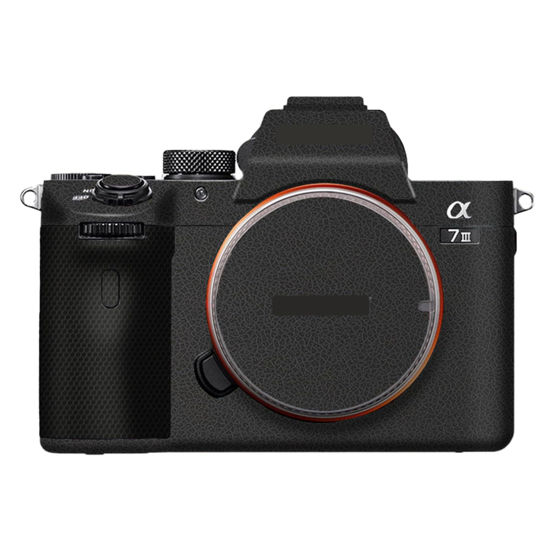 Picture of Camera Cover Skin Sticker for Sony A7III A7M3 A7R III Camera Protector Film Skin Anti-Scratch Protective Decoration A7 III A7R3(Leather Black)