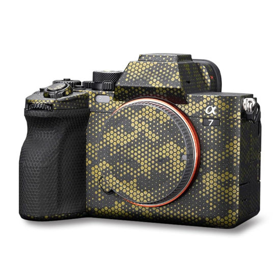 Picture of Anti-Scratch Camera Cover Skin Sticker for Sony Alpha 7 IV/A7M4/A7IV Camera Protector Film Skin (Mamba Gold)