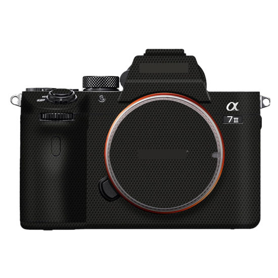 Picture of Camera Cover Skin Sticker for Sony A7III A7M3 A7R III Camera Protector Film Skin Anti-Scratch Protective Decoration A7 III A7R3(Matrix Black)