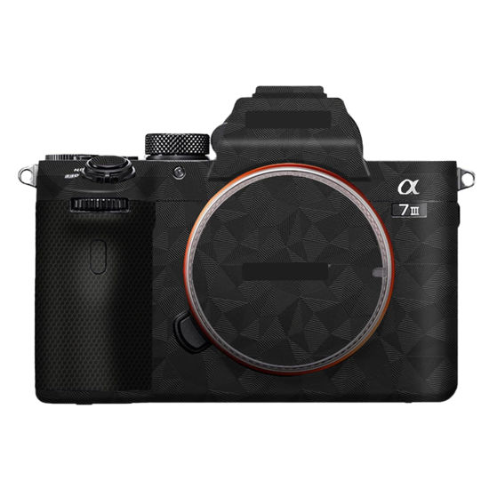 Picture of Camera Cover Skin Sticker for Sony A7III A7M3 A7R III Camera Protector Film Skin Anti-Scratch Protective Decoration A7 III A7R3(Triangle Black)