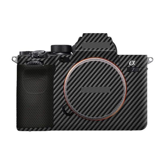 Picture of Anti-Scratch Camera Cover Skin Sticker for Sony Alpha 7 IV/A7M4/A7IV Camera Protector Film Skin (Carbon Fiber Black)