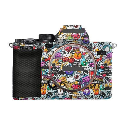 Picture of Anti-Scratch Camera Cover Skin Sticker for Sony Alpha 7 IV/A7M4/A7IV Camera Protector Film Skin (Graffiti White)