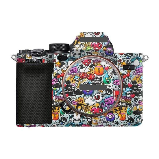 Picture of Anti-Scratch Camera Cover Skin Sticker for Sony Alpha 7 IV/A7M4/A7IV Camera Protector Film Skin (Graffiti White)